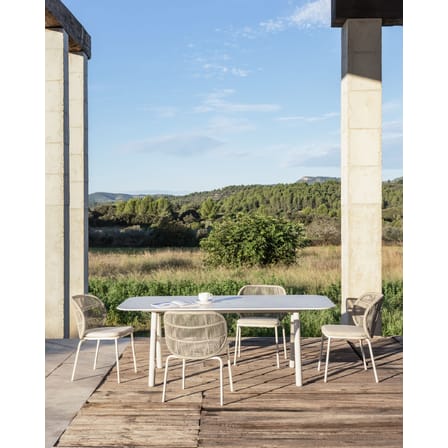 Sedia Kodo fibra sintetica beige / Corde di acrilico intrecciate a mano - Cuscino in tessuto - Vincent Sheppard