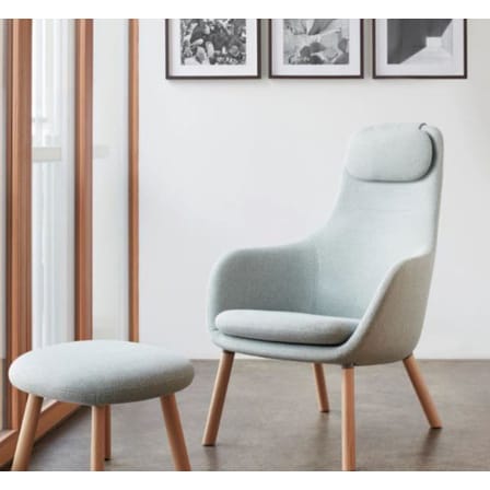 Set fauteuil & repose-pieds HAL Lounge / Jasper Morrison, 2021 - Vitra