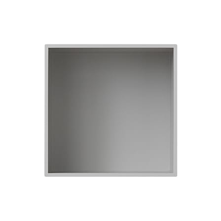 Mini Stacked Shelf wood grey / Medium carré 33x33 cm / Avec fond - Muuto