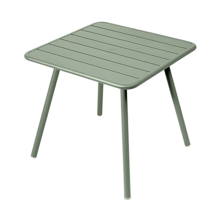 Table carrée Luxembourg métal vert / 80 x 80 cm - 4 pieds - Fermob