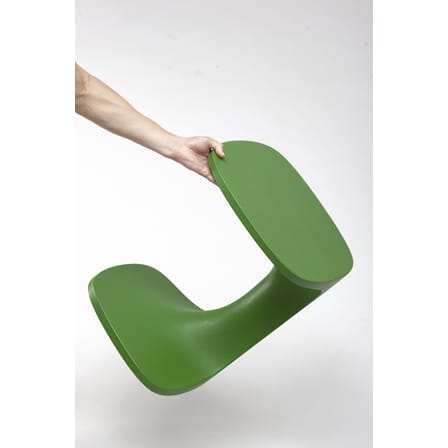 Table d'appoint Font plastique vert / Polyéthylène - 42 x 42 x H 52 cm - Kristalia