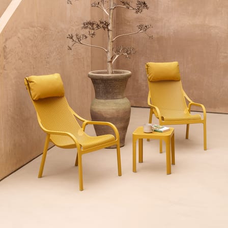 Table d'appoint Net jaune / 40 x 40 x H 40 cm - NARDI