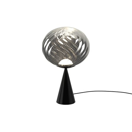 Whirl Cone Fat Table lamp plastic material silver / LED - Ø 30 cm - Tom Dixon