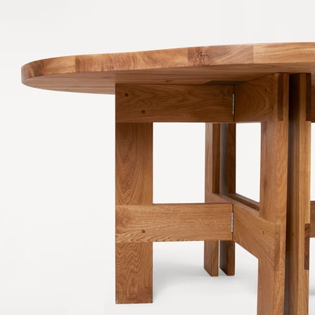 Table ovale Farmhouse Pond bois naturel / 117 x 140,5 cm - 6 personnes - Frama 