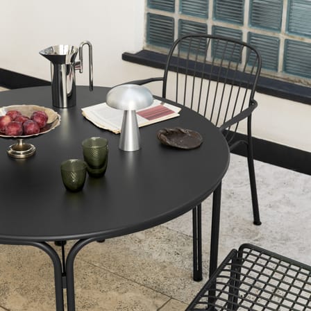 Table ronde Thorvald SC98 métal noir / Ø 115 cm - &tradition