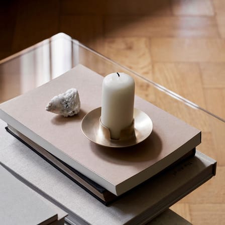 Block Candle stick gold metal / Brass - Ø 11 cm - Ferm Living