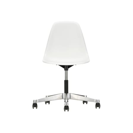 Chaise à roulettes RE PSCC - Eames Plastic Side Chair plastique blanc / (1950) - Recyclé - Vitra