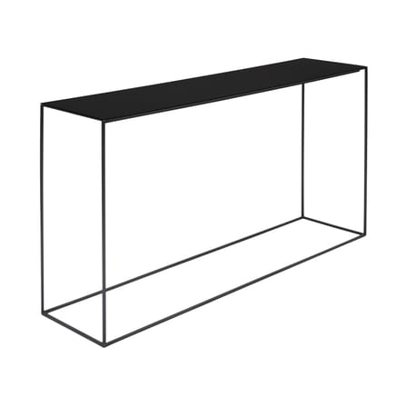 Console basse Slim Irony métal noir / 124 x 31 x H 64 cm - Zeus