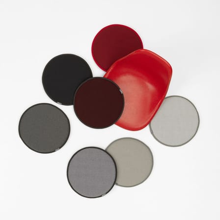 Coussin d'assise Seat Dots tissu marron noir / Ø 38 cm - Réversible - Vitra