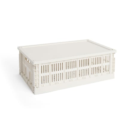 Couvercle  plastique blanc / Pour panier Colour Crate Large 35,5 x 54,5 cm - Hay