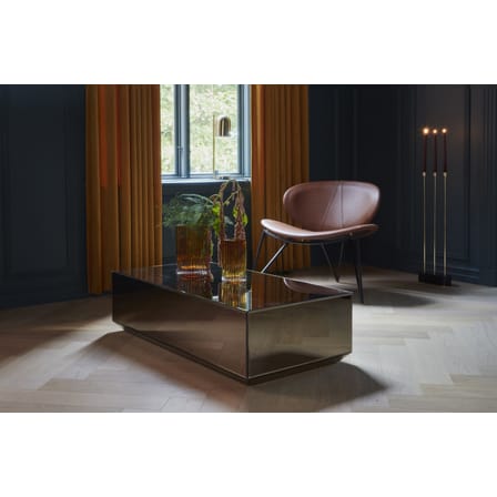 Fauteuil rembourré Semper cuir marron beige - AYTM