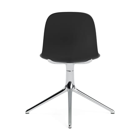 Girevole sedia Form 4L materiale plastico nero - Normann Copenhagen