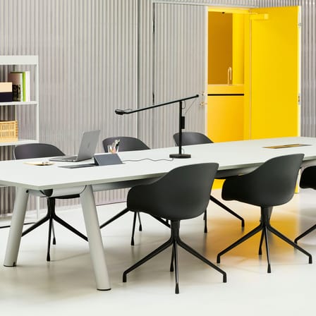 Lampe de bureau Fifty-Fifty LED métal noir / Orientable - Hay