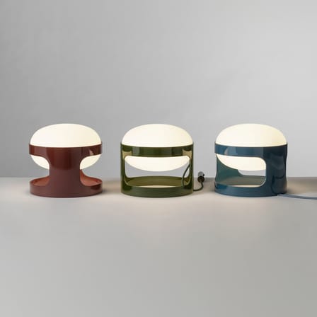 Lampe de table KD28 plastique rouge / Joe Colombo, 1967 - Recyclé - Kartell