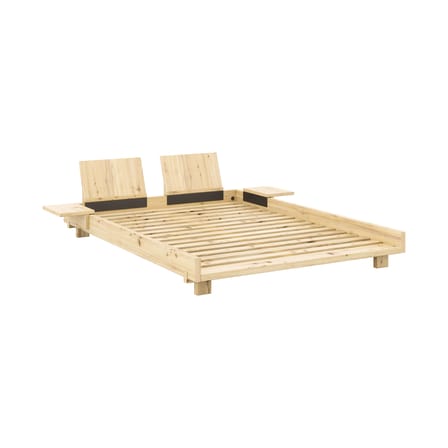 Lit double Social / Pour matelas 140 x 200 cm - Dossiers & chevets intégrés - KARUP DESIGN