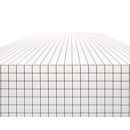 Quaderna Low console plastic material white / L 150 x H 39 cm - Superstudio, 1972 - Zanotta