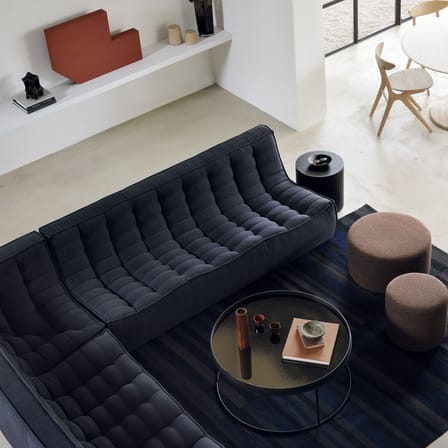 Pouf Barrow tissu cuivre / Ø 60 cm - Ethnicraft
