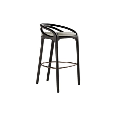 Sgabello alto Aleta INDOOR tessuto beige / H 78,5 cm - MORPHO