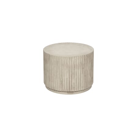 Table basse Rillo Podium céramique beige / Ø 56 x H 42 cm - BROSTE COPENHAGEN