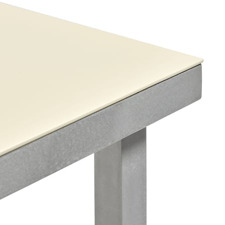 Table carrée Alu table métal beige / 85 x 85 cm - (indoor/outdoor) - valerie objects