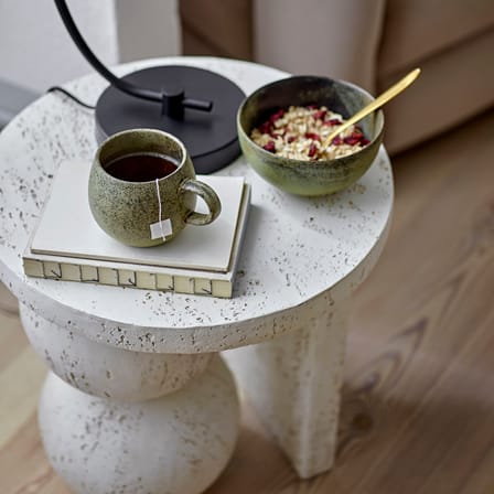 Table d'appoint Tally / Ø 46 x H 46 cm - Résine effet pierre - Bloomingville