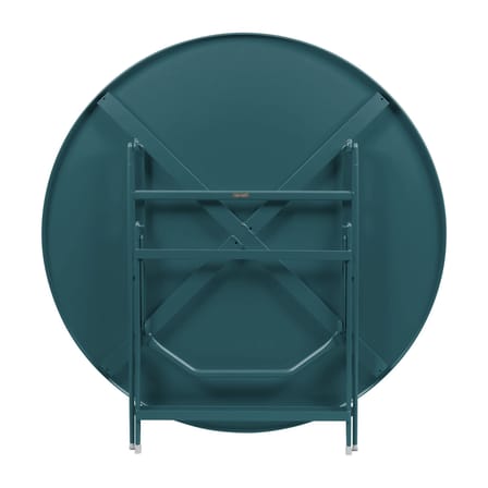 Table pliante Caractère métal bleu / Ø 128 cm / 7 personnes - Fermob