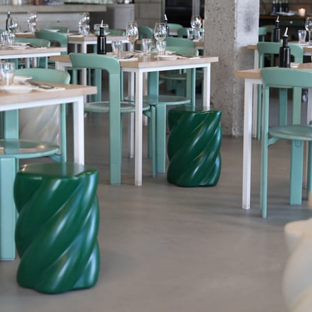 Tabouret Marshmallow vert / Ø 33 x H 45 cm - & klevering