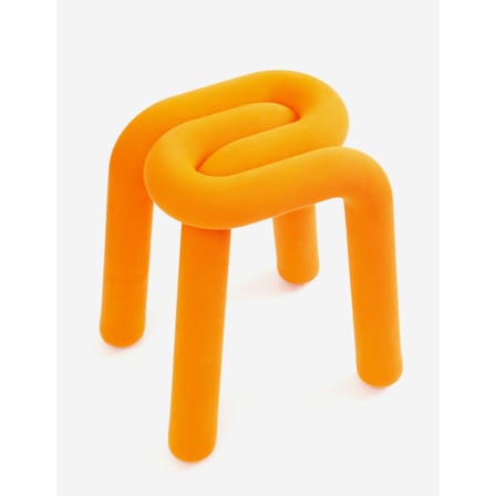 Tabouret rembourré Bold tissu orange - Moustache