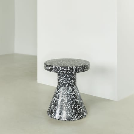 Bit Cone End table plastic material black / Side table - 100% recycled plastic / Ø 36 cm - Normann Copenhagen