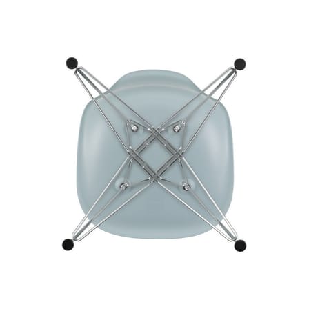 Chaise RE DSR - Eames Plastic Side Chair plastique bleu / (1950) - Pieds chromés / Recyclé - Vitra