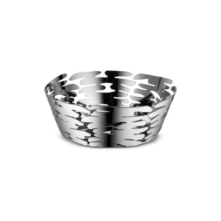 Corbeille Barket métal gris argent / Ø 18 cm - Alessi