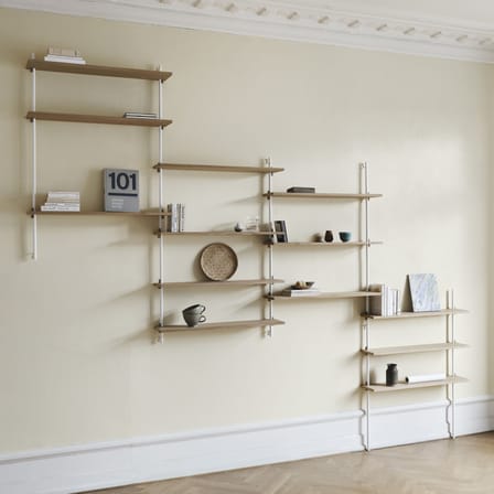 Étagère Wall Shelving – ws.65.3 bois marron / L 239 x H 65 x Prof. 17,5 cm - MOEBE