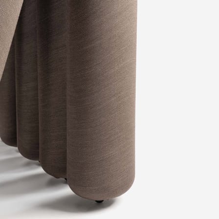 Fauteuil rembourré Extra Bold Sofa tissu marron / Canapé modulable - L 72 cm (4 tubes) - Moustache