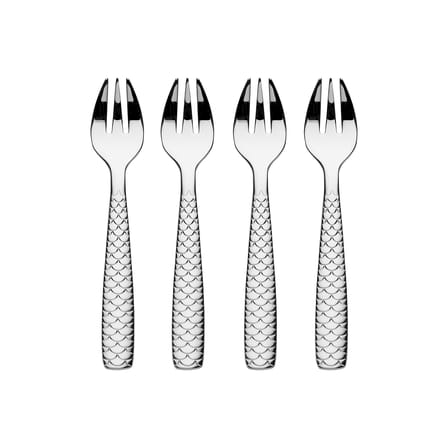 Set de 4 fourchettes à huîtres Colombina Fish métal - Alessi