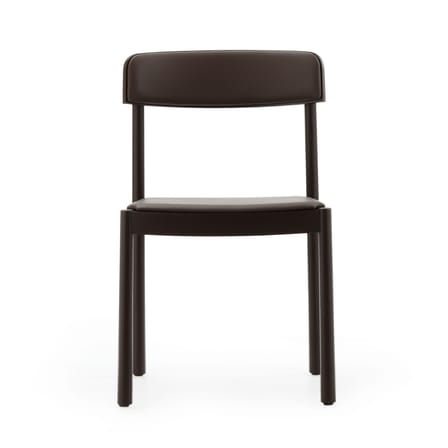 Gepolsterter Stuhl Timb leder braun - Normann Copenhagen