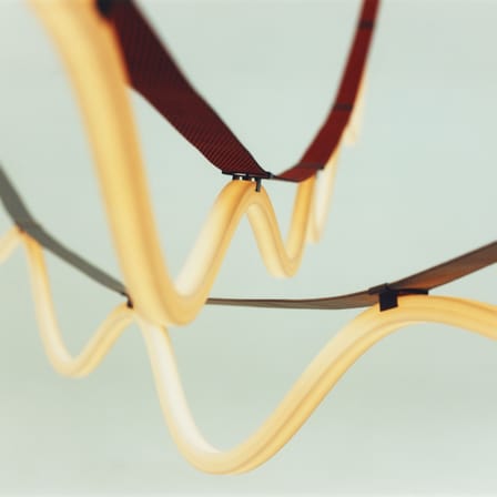 Ghirlanda luminosa per l'esterno Spline LED tessuto arancione / 4,5 Metro - Petite Friture