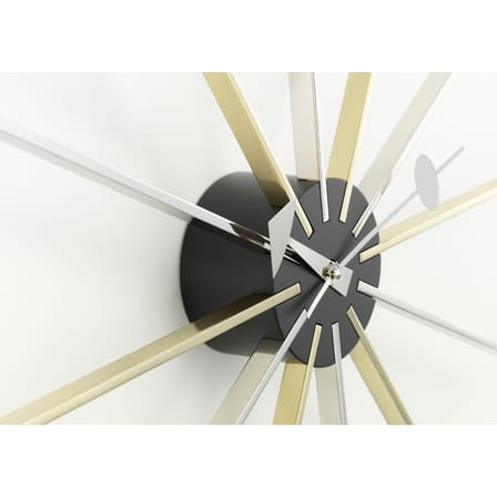 Horloge Star Clock or argent métal / By George Nelson, 1948-1960 / Ø 61 cm - Vitra