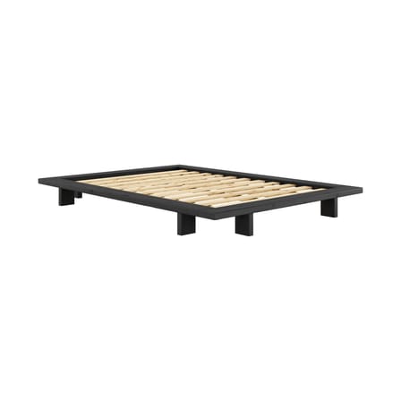 Lit double Japan bois noir / Pour matelas 140 x 200 cm - KARUP