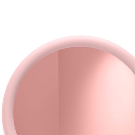 Miroir mural Mirage rose Halo / Verre coloré - Ø 60 cm - Fatboy
