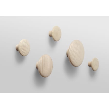 Patère The Dots Wood Medium / Bois - Ø 13 cm - Muuto