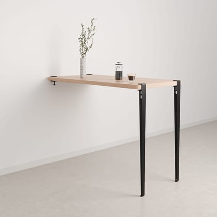 Pied  métal noir avec fixation étau / H 75 cm - Pour créer table & bureau - TIPTOE