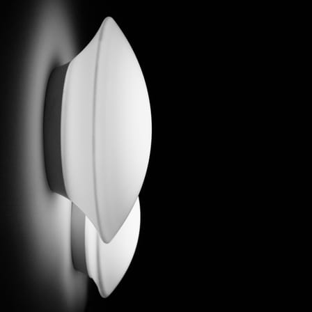 Applique Puck LED verre blanc / Plafonnier - Ø 27 cm - Vibia