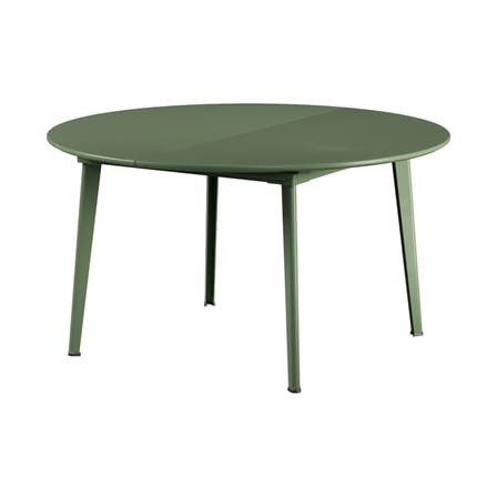 Plus4 Round table metal green / L 138-198 cm - 6 to 10 people - Emu
