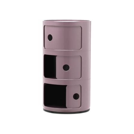 Portaoggetti Componibili materiale plastico viola (1968) / 3 cassetti - H 58 cm - Kartell