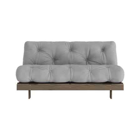 Schlafcouch Roots holz grau / B 160 cm - 3 Positionen / Struktur Braun - KARUP