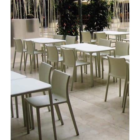 Sedia impilabile Air-Chair materiale plastico nero / Jasper Morrison, 2000 - Magis