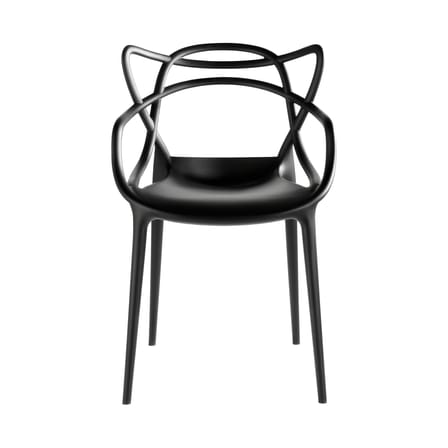 Masters Stacking chair plastic material black / Plastic - Kartell