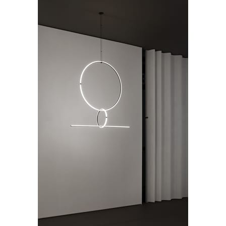 Suspension Arrangements 3 LED métal blanc noir / 3 éléments - H 140 x L 170 cm - Flos