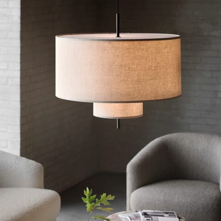 Suspension Margin tissu beige / Ø 68 x H 44,5 cm - NEW WORKS