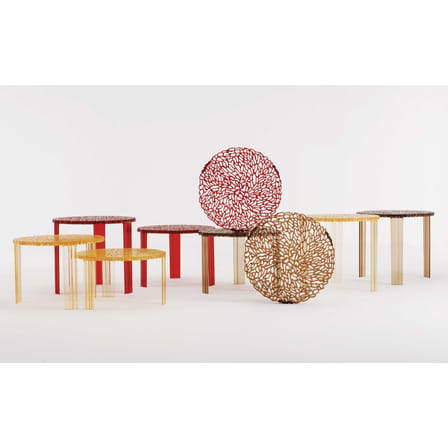 Table basse T-Table Medio plastique transparent / Ø 50 x H 36 cm - Patricia Urquiola, 2006 - Kartell